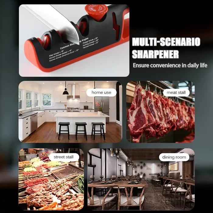 Affûteur de couteaux professionnel 4-en-1 avec réglage d'angle pour la cuisine
