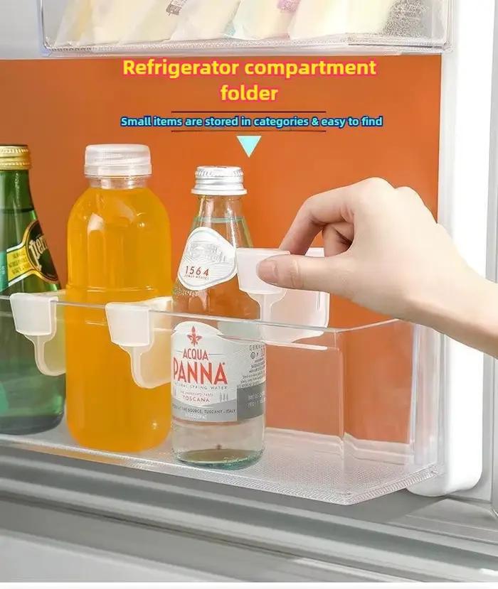 Panneau de séparation de rangement pour réfrigérateur, Organization de cuisine pour réfrigérateur, diviseur de maison, attelle de rangement, bouteille de cuisine, organisateur d'étagère