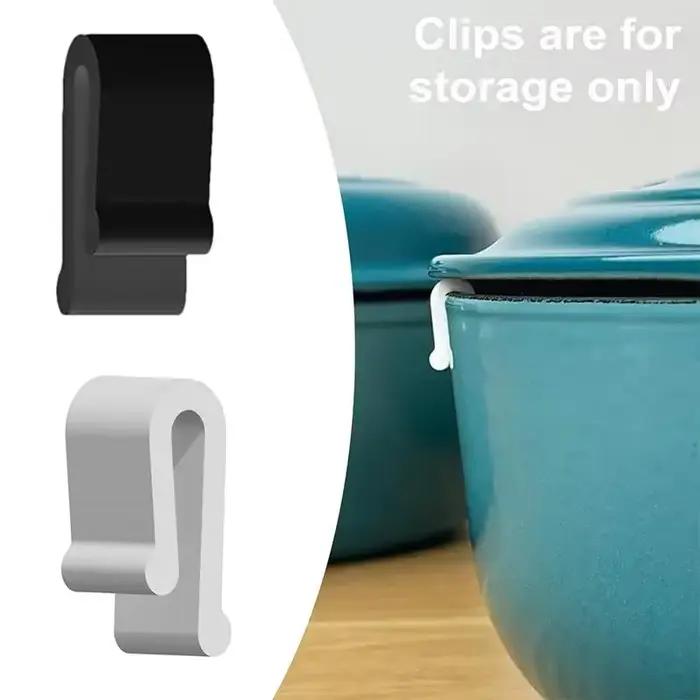 Clips de protection du couvercle du four, 4 pièces, Clips de protection pour ustensiles de cuisine, Clips de casserole pour affichage, stockage, empilage