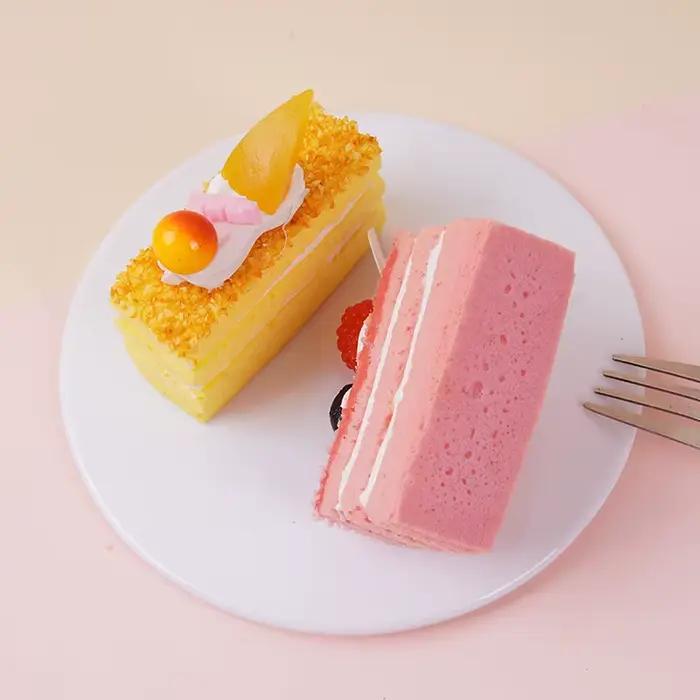 Mousse artificielle gâteau faux modèle Dessert décoration photographie accessoire Dessert boutique fenêtre affichage ornement Table à thé décor