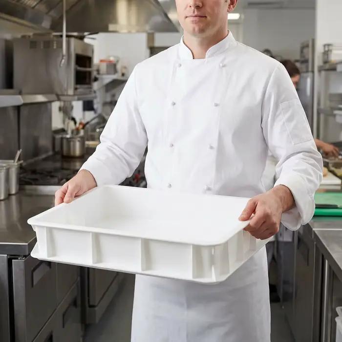 Bac de pousse à pizza empilable en plastique pour boulangeries et cuisines domestiques occasions spéciales levée de pâte à pizza efficace et durable