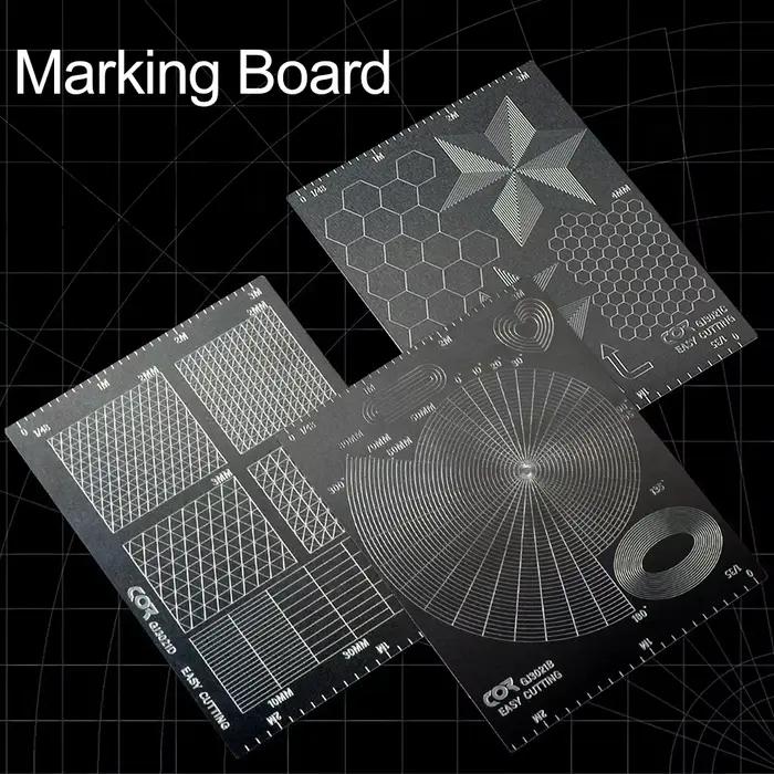 Feuille de masquage modèle en acier inoxydable, Type de coupe facile, tapis de planche, outil artisanal de bricolage