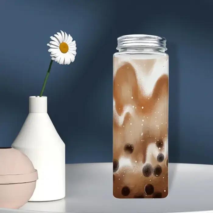Pots en plastique transparent avec couvercle en aluminium, bouteilles carrées en l'horloge, beaucoup de cosmétiques, pots à strass scellés, pots à épices de cuisine, 540ml, 10 pièces
