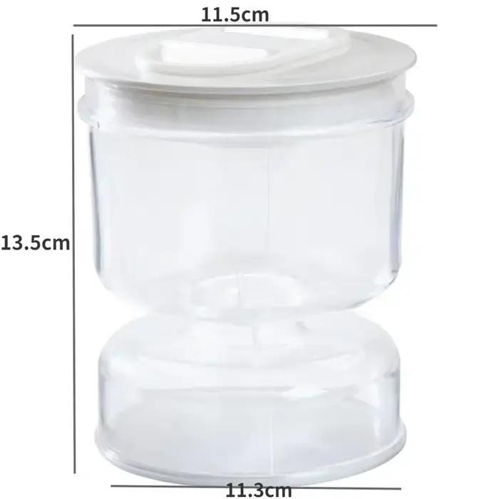 Pot scellé design sablier en verre gris clair pour rangement et présentation d'aliments occassions spéciales et quotidienne