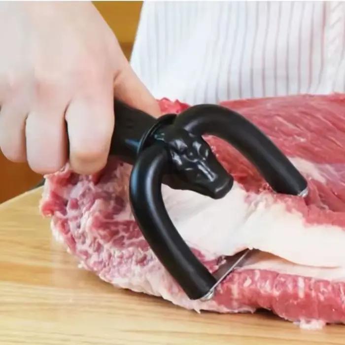 Coupe-graisse - Coupe-viande manuel pour couper le bœuf et le porc. Outils rapides pour couper la viande, outils de cuisine.