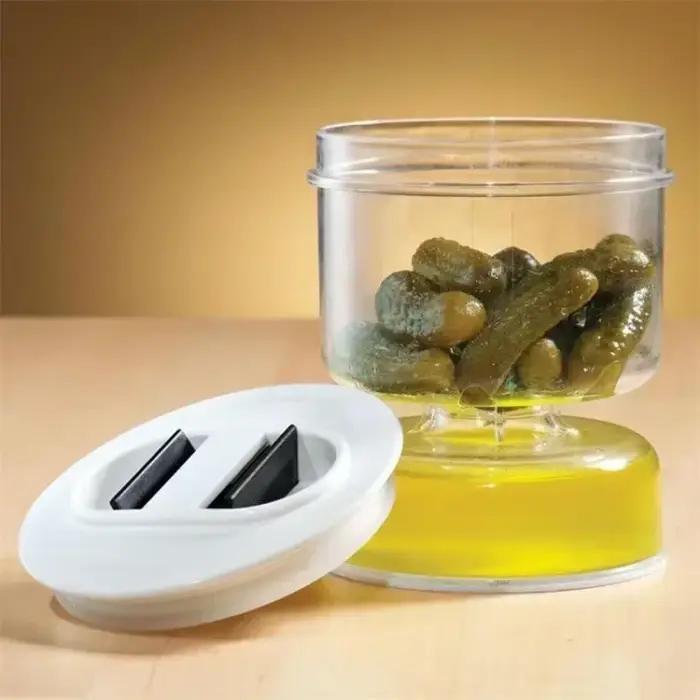 Pot scellé de stockage en verre blanc classique pour séparation humide et sèche en cuisine occasions spéciales