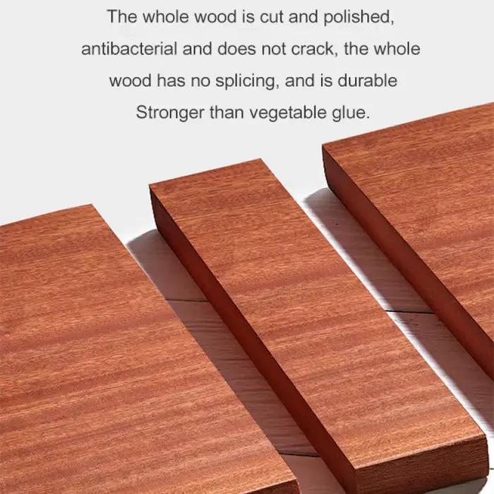 Planche à découper en bois entier antibactérienne pour cuisine et restaurant avec finition en ébène sans peinture pour tranchage durable et sans fissure