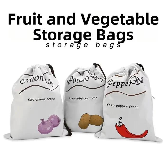 Sac de rangement durable et réutilisable pour oignons et pommes de terre