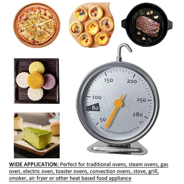 Therye.com-Four de cuisine en acier inoxydable, 280 degrés, grand cadran, cuisson au barbecue, cuisson de la viande, mesure de la température des aliments, outil de cuisine