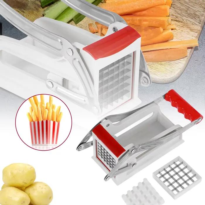 Coupe-frites en acier inoxydable, picador de pommes de terre avec lames de 25/49 trous, coupe rapide, trancheur manuel des aliments, coupe-légumes de cuisine