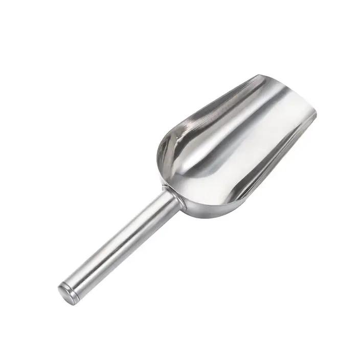 Grattoir à glace en acier inoxydable pour crème glacée et cocktails, pelle à glace et pince à glace, outil de bar et buffet, idéal pour soirées et fêtes