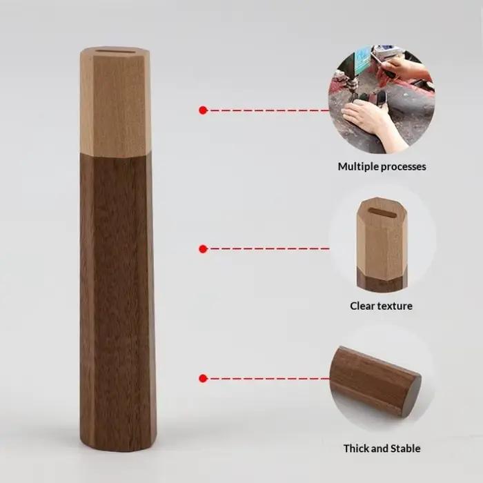 Manche de couteau octogonal simple pour bricolage, matériau semi-fini en acier Damas fait main, pour couteau de cuisine