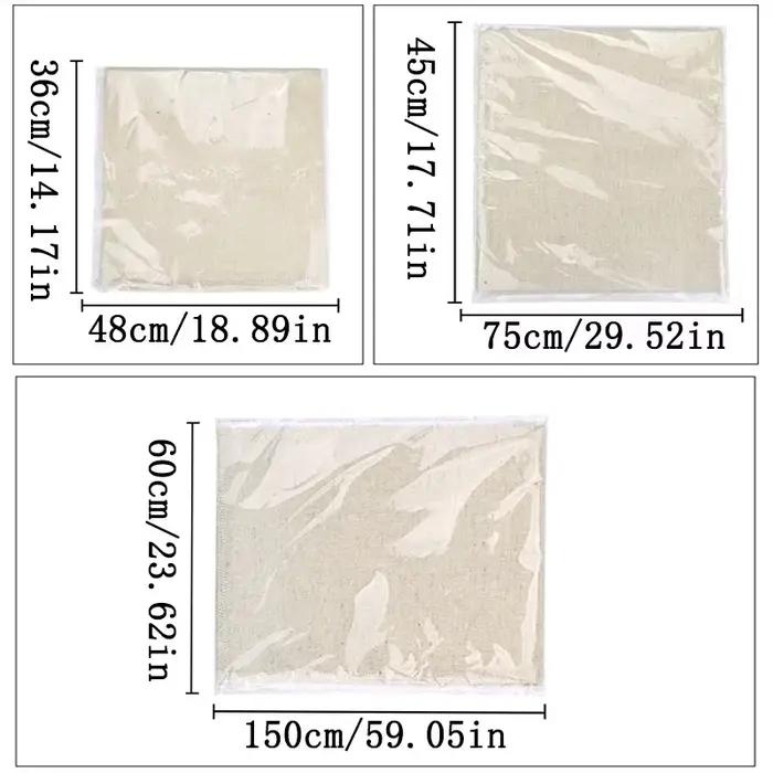 Lot de 2 Toiles de Fermentation en Lin pour Pains et Pâtes