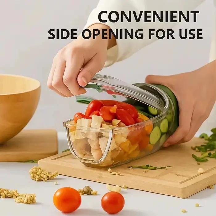 Récipient tout-en-un de dosette de salade portable en plastique ovale orange pour emporter des salades fraîches et équilibrées à tout moment