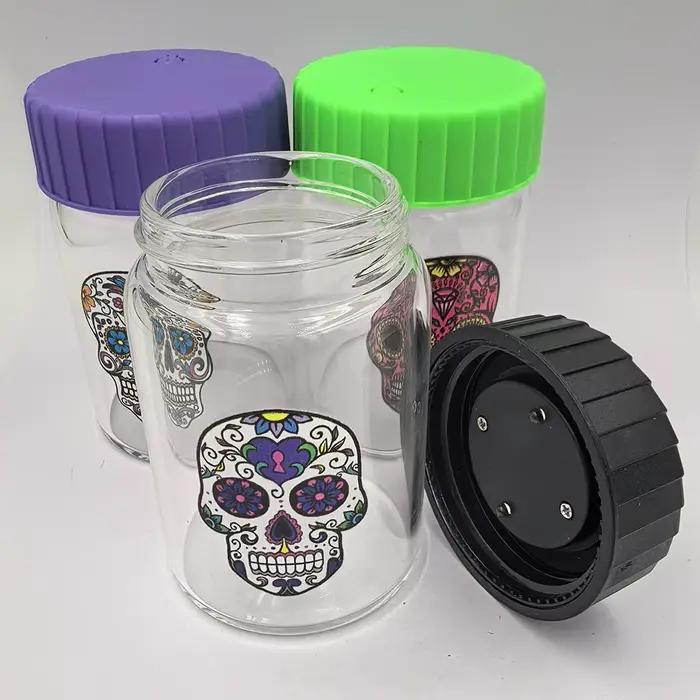 Pot en verre avec pot de stockage