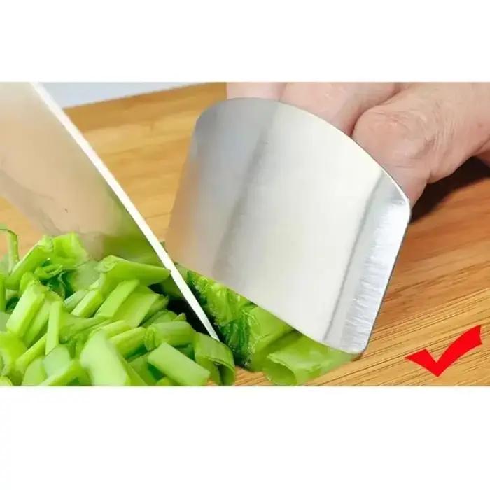 1 pièce Protège-doigts de cuisine en acier inoxydable