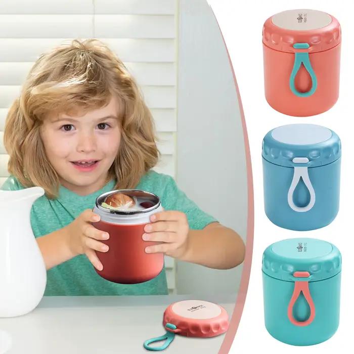Bocal Isotherme en Acier Inoxydable de 16 Oz, Récipient Thermique pour la Conservation des citrouille au Chaud, pour le Déjeuner, la Soupe, les Voyages et l'École