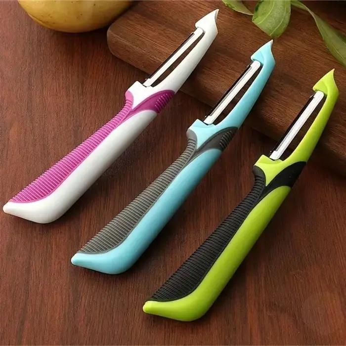 Couteau à éplucher cuisine ménage acier inoxydable multifonctionnel outil