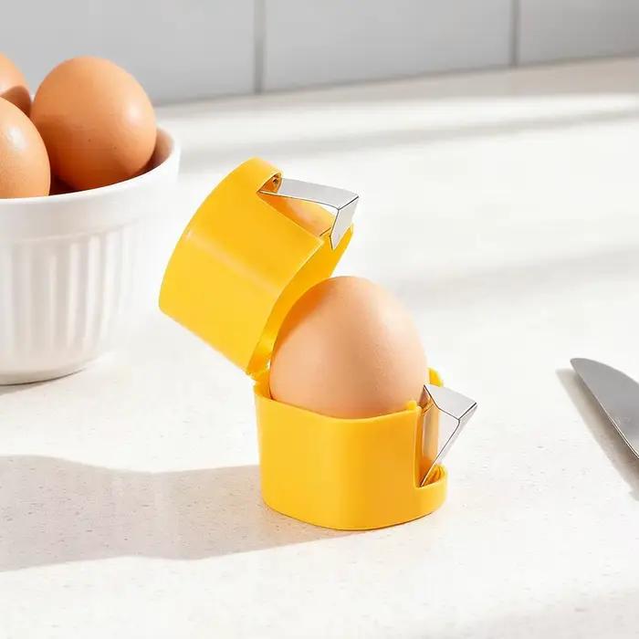 Séparateur de dissolvant d'ouvreur de craquelin de coquille d'oeuf pour des œufs crus durs, Kit d'ouverture de coquille d'oeufs durs de cuisine