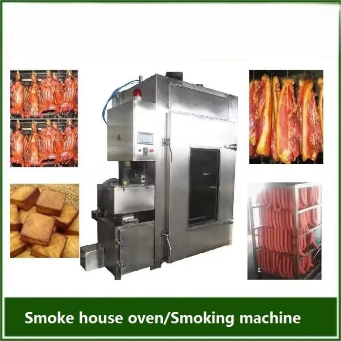 Machine de fumage multifonctionnelle en acier inoxydable pour fumer de viande et de poisson, four à fumée pour saucisses et jambon, équipement pour fumer chaud et froid à haute capacité