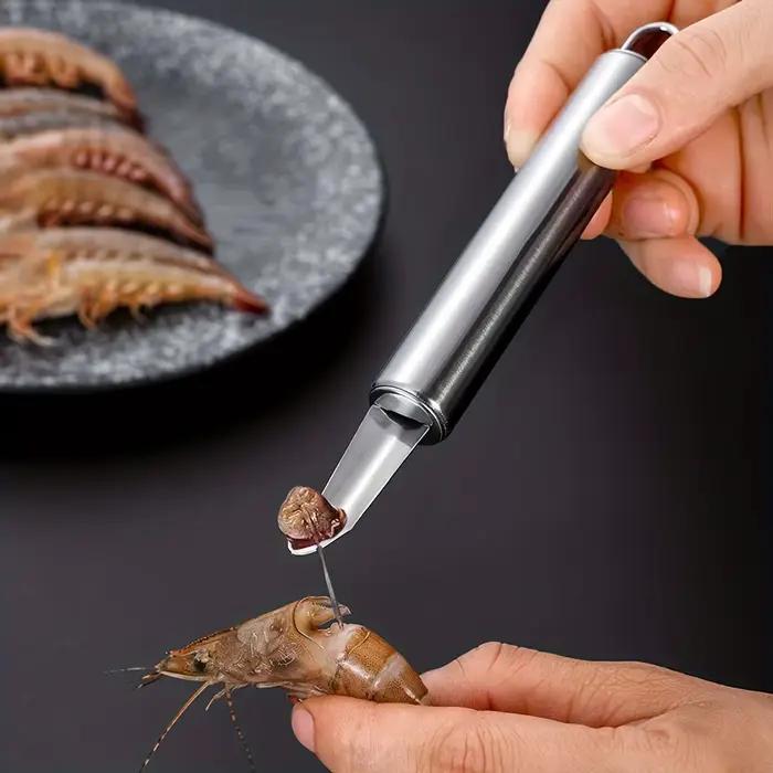 Outil d'extraction de queue de crevette en acier inoxydable