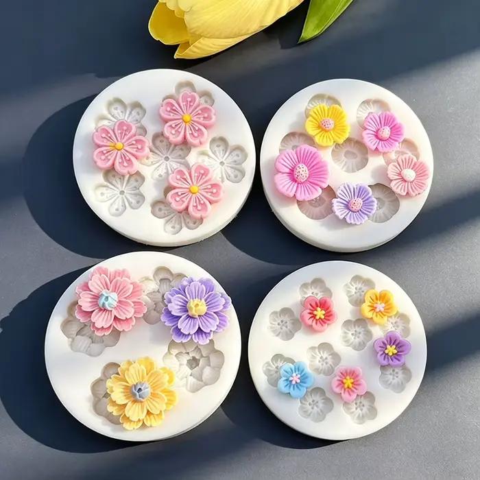 Moule à sucre en silicone fleur marguerite outils de décoration de gâteau pour cupcakes occassions spéciales烘焙与蛋糕装饰用具