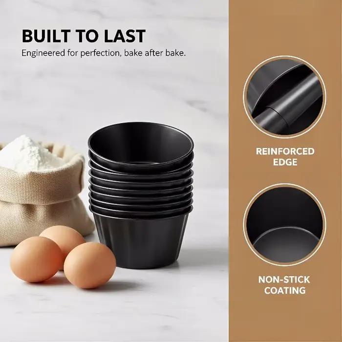 Moules à muffins 1/5 pièces 100/200 ml, moules à cupcakes compacts, pour friteuse à air, rangement efficace, ustensiles de cuisson de cuisine
