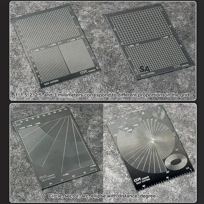 Feuille de masquage de modèle en acier inoxydable, Type de coupe facile, tapis de planche, outil artisanal de loisirs, couverture d'outils de coupe de papier, modèle Kit de bricolage