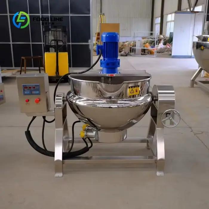 Marmite de cuisson électrique planétaire en acier inoxydable avec agitateur automatique et mélangeur intégré pour cuisines professionnelles et événements gastronomiques