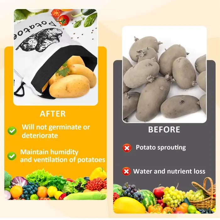 Sac de rangement pour pommes de terre et oignons