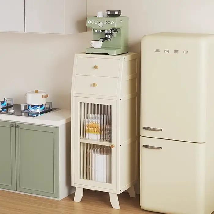 Armoire latérale de cuisine murale compacte, support de rangement pour Machine à café, petit placard pour l'organisation peu encombrante