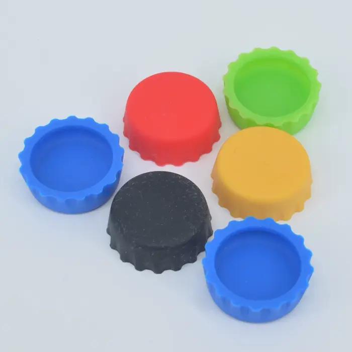 Lot de 5 bouchons de bouteille en silicone, couvercles de conservation, bouchons de bouteille, couvercles pour vinaigre, soja, cocktails, bouchons de vin et de bière, accessoires de bar
