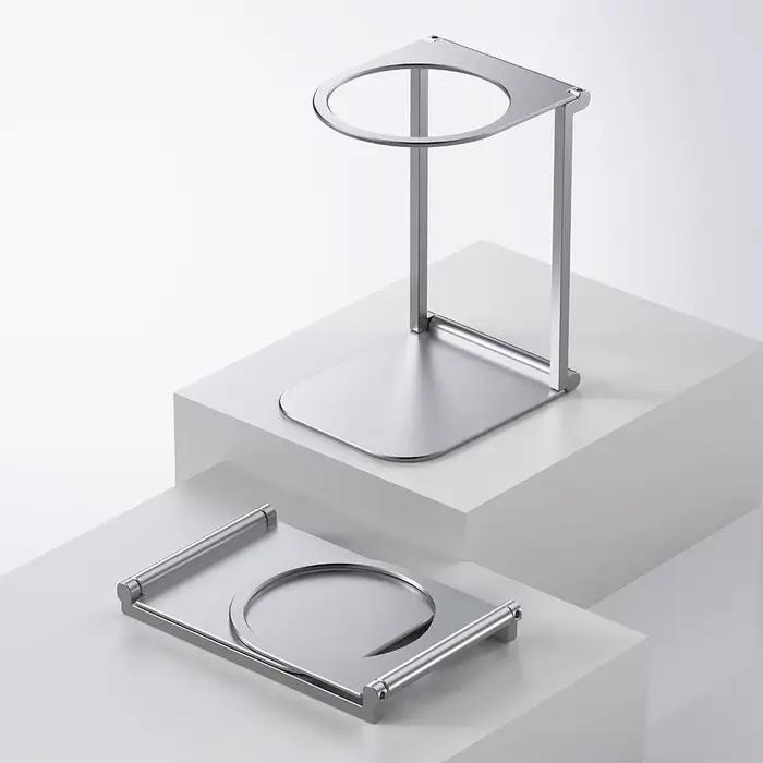 Support de machine à café pliable en alliage d'aluminium pour amateurs de café robuste et élégant pour préparation de café occasions spéciales