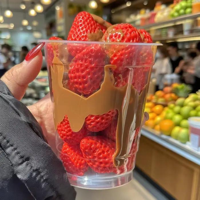 Fraise chocolat enduit dubaï garniture fondre Biscuit bonbons tasse baies doux Brunch Dessert artificiel artisanat modèle 400ml bricolage joie