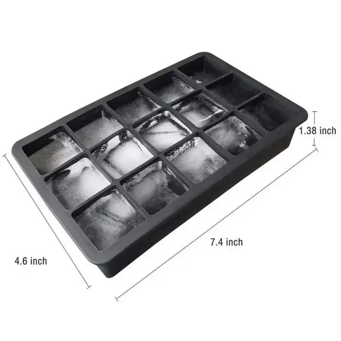 Nouveau 15 grille Silicone glaçon moule grand plateau