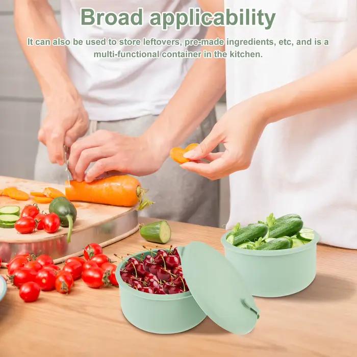 Boîte à pâte à Pizza, outil de cuisson, boîte alimentaire, boîtes à pâte en Silicone résistantes à la chaleur, boîte de Fermentation pour réfrigérateur, fabrication de boulangerie, 2 pièces
