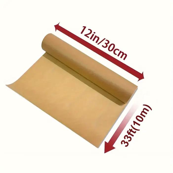 1 rouleau de papier parchemin pour la cuisson du papier de cuisson au parchemin avec rouleau de coupe dentelé pour la cuisson du pain à la vapeur de friteuse à Air