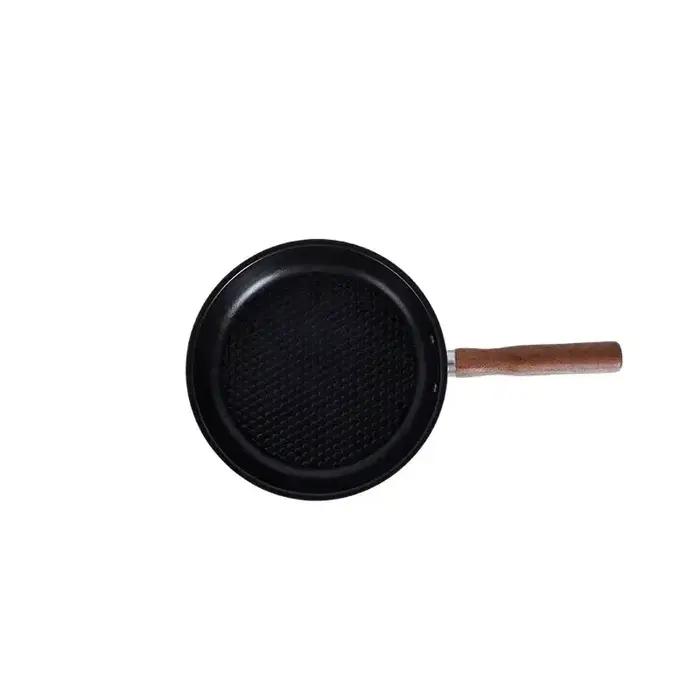 Poêle à Frire Antiadhésive en Acier Inoxydable Portable Compatible Induction pour Camping Randonnée Petits Déjeuners Crêpes Occasions Spéciales