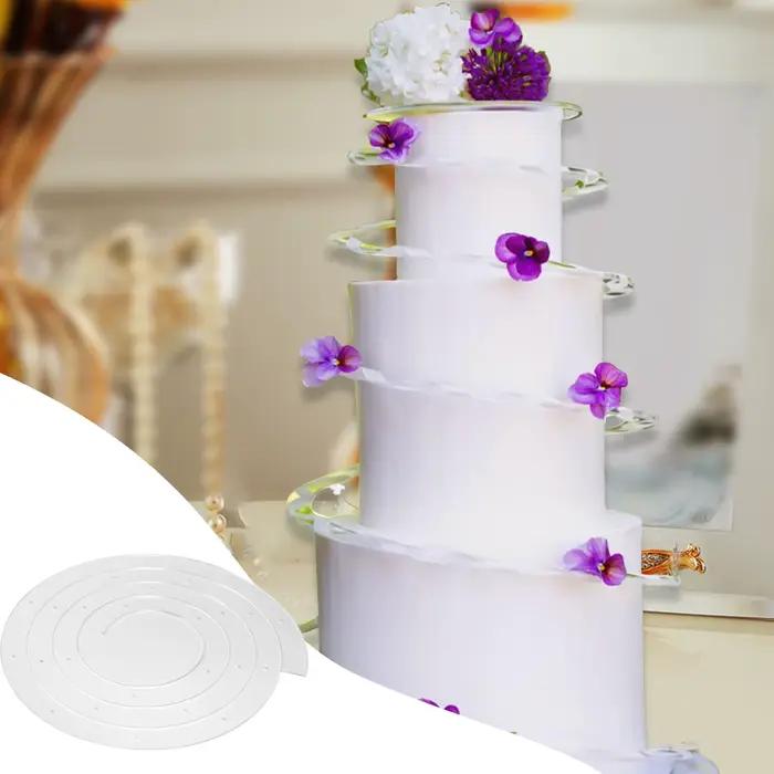 Acrylique spirale décoration de gâteau accessoire beaux accessoires créatifs réutilisables bricolage artisanat pour fournitures de fête Festive douche nuptiale