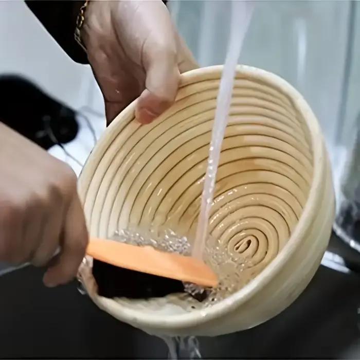 Panier à pain bol à pâte rond doublé de lin Structure en rotin naturel utilisé pour la Fermentation et l'ustensile de cuisine de cuisson professionnel