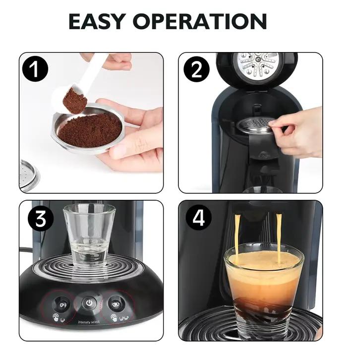 Capsules de café en acier inoxydable pour machines