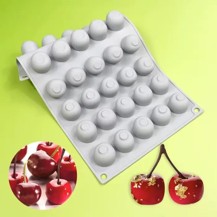 Moules à gâteau au chocolat bricolage, bougie tridimensionnelle, moules en silicone exécutifs, aucune mousse 216.239., vrais fruits