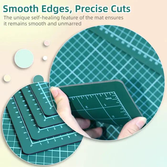 SUPER taille A0- 47.24x35.43 pouces vert auto-guérison planche à découper-1pc Double face utile tapis de découpe en PVC, outil d'artisanat bricolage