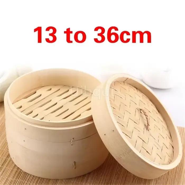 Cuiseur à vapeur en bambou, ensemble de paniers de collation pour poisson, riz et légumes, outils de cuisine, couvercle de Cage ou de Cage, ustensiles de cuisine