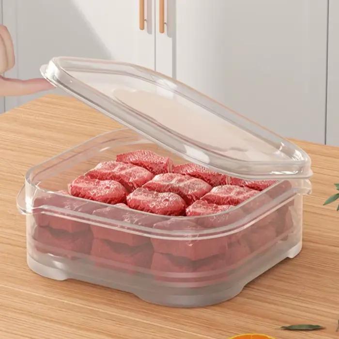 1-15pcs Freezing Meat Preservation Box Durabled Resistant Microwave Safe Odorless Kitchen Refrigerated Food Fresh Keeping Boxes