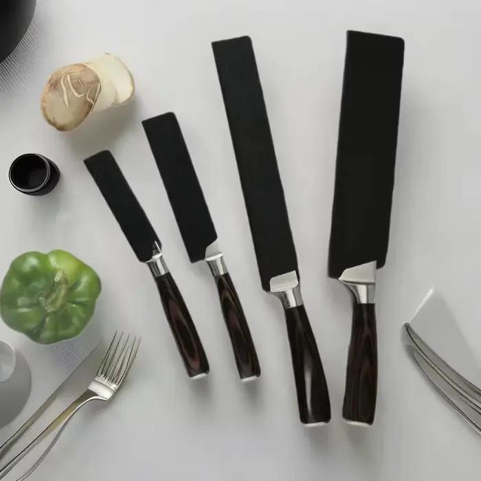 Protecteur de lame de couteau de cuisine en plastique noir, pour étuis à couteaux de 3.5 à 10 pouces, matériau écologique, nouvelle haute qualité pratique