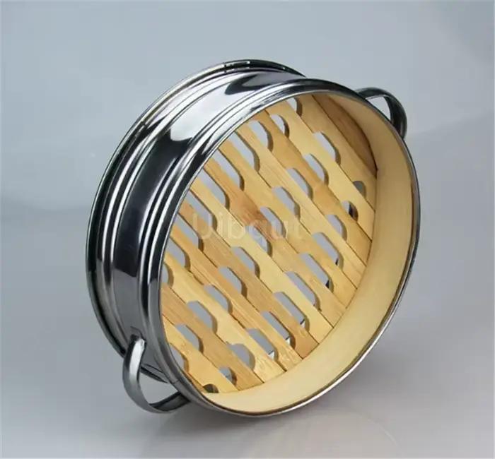 Ustensiles de cuisine en acier inoxydable, cuiseur vapeur en bambou, panier de collation de riz, ensemble de boulettes, outils de cuisine