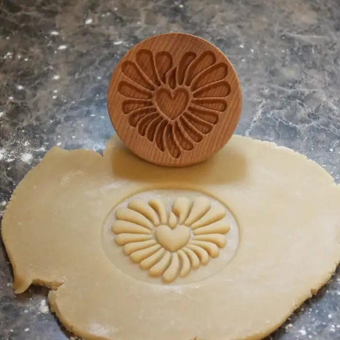 Moule à biscuits en bois, moule à Biscuits 3d pomme de pin, décor de gâteau, outils de cuisson, accessoires de pâtisserie et de boulangerie en bois