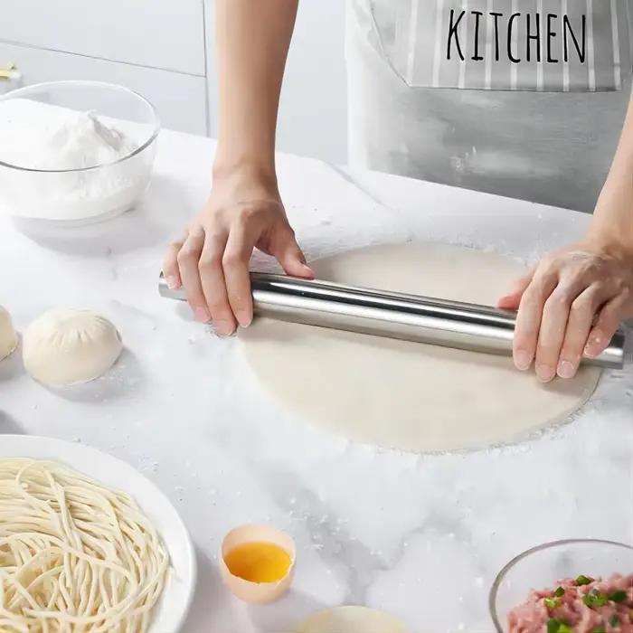 Rouleau à pâtisserie en acier inoxydable