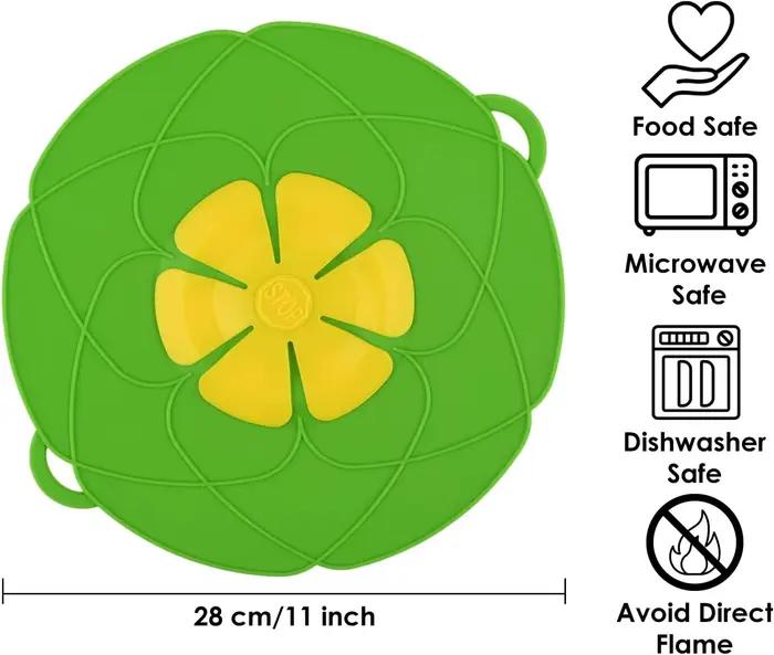 Bouchon anti-déversement couvercle outils de cuisine ébullition sur protection 10.2 pouces
